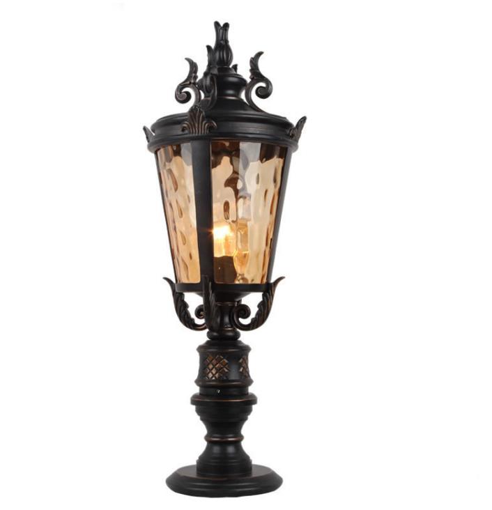 Lawn Outdoor-Gartenlampe, dekorative europäische wasserdichte Outdoor-Zaun-Säulen-Lampe