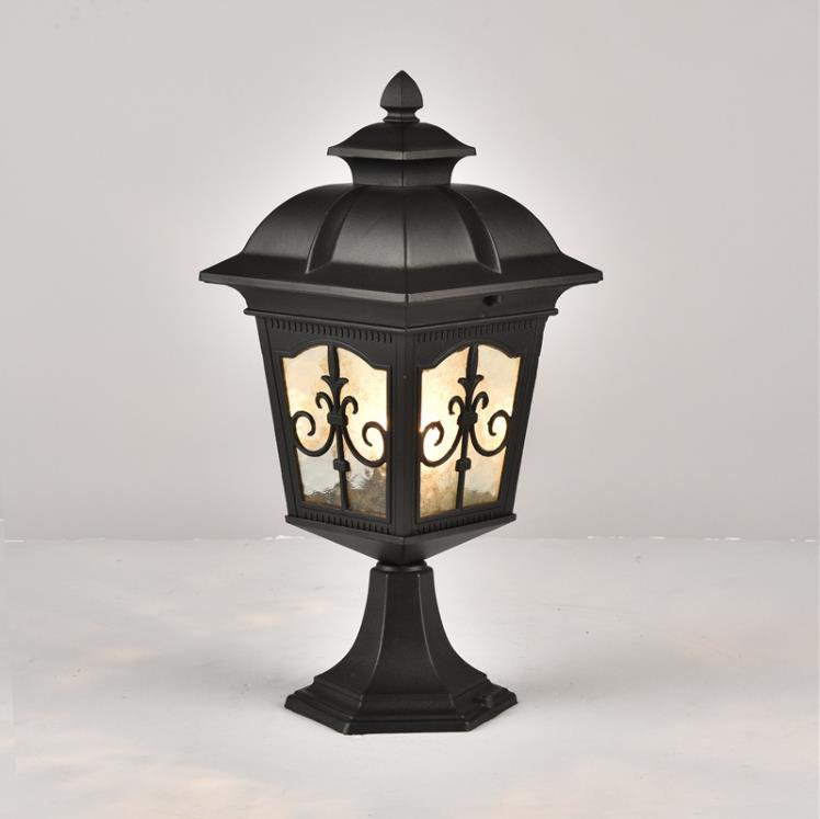 LED Torsäulenlampe Aluminium Antiquität im europäischen Stil Villa Park Hof Wandlampe
