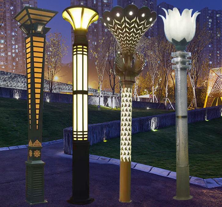 Gartenlampe im Freien, wasserdicht Chinesische quadratische Landschaftsleuchte, Landschaftsleuchte