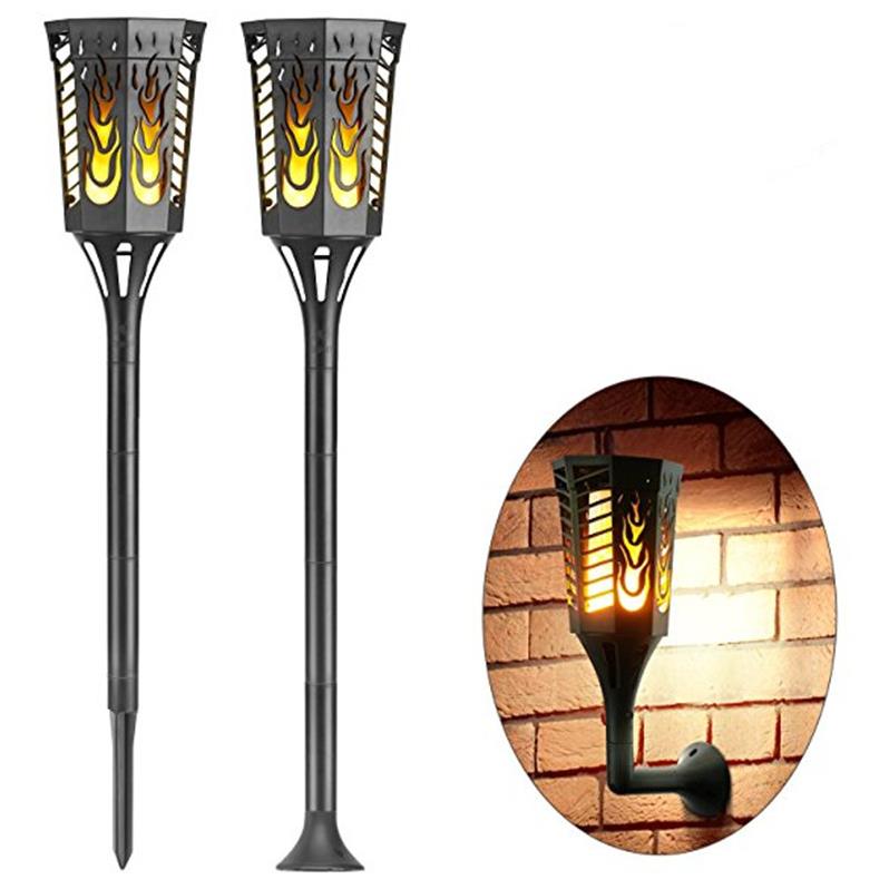 Feuerflamme Lampen für Outdoor Garden Waterproof 3 Modi LED Solar Flame Flickering Lampe